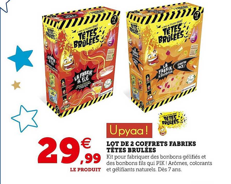 lot de 2 coffrets fabriks têtes brûlées upyaa!