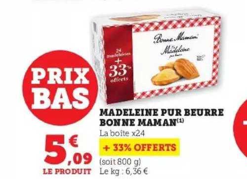 madeleine pur beurre bonne maman