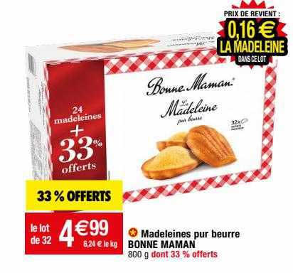 madeleines pur beurre bonne maman
