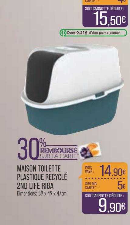 maison toilette plastique recyclé 2nd life riga