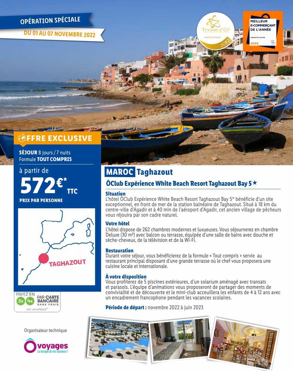 maroc taghazout ôclub expérience white beach resort