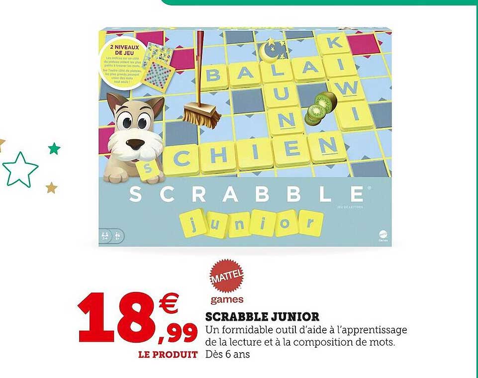 mattel games scrabble junior