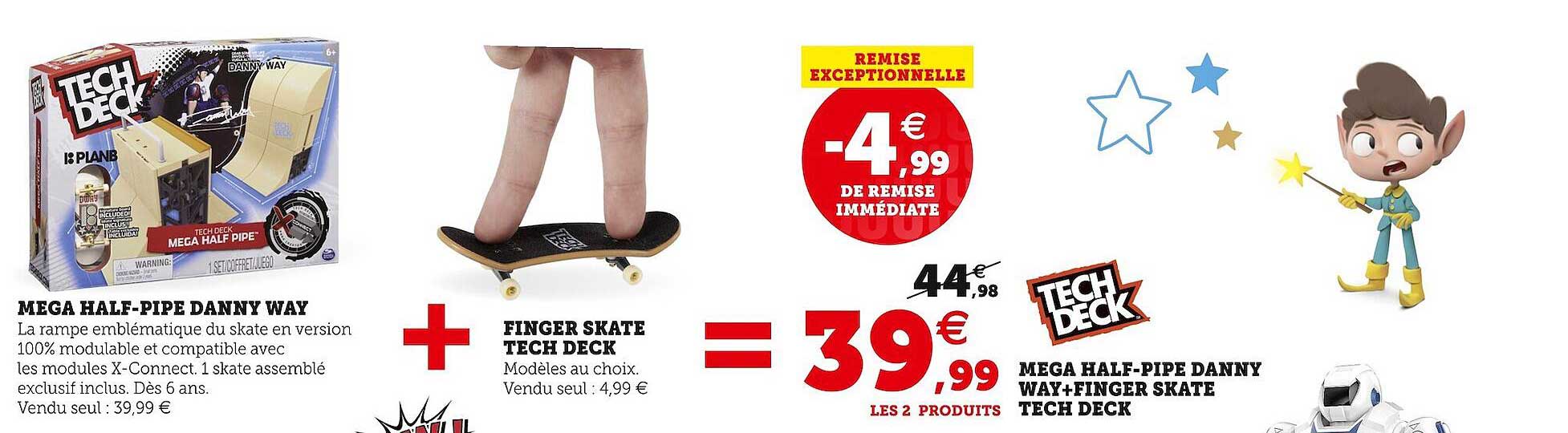 mega half+pipe danny way + finger skate tech deck