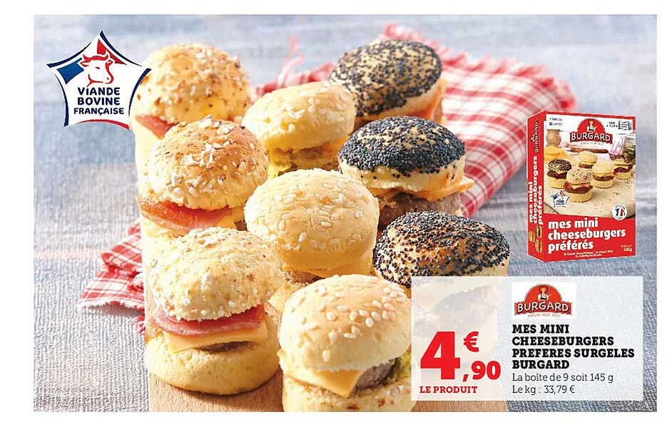 mes mini cheeseburgers préférés surgelés burgard