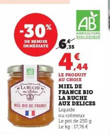 miel de france bio la ruche aux délices