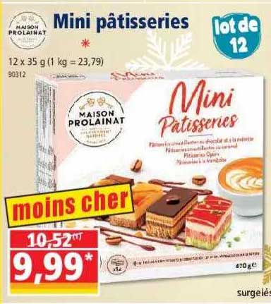 mini pâtisseries maison prolainat