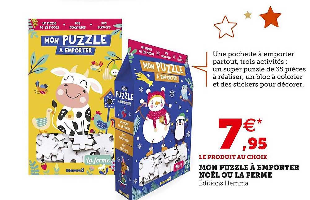 mon puzzle à emporter noël ou la ferme