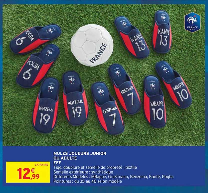 Mules Joueurs Junior Ou Adulte Fff