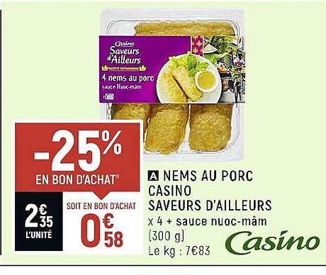 nems au porc casino saveurs d'ailleurs