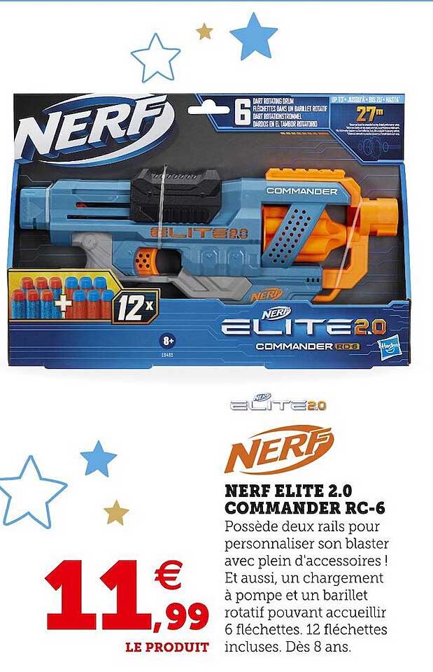 nerf nerf elite 2.0 commander rc-6
