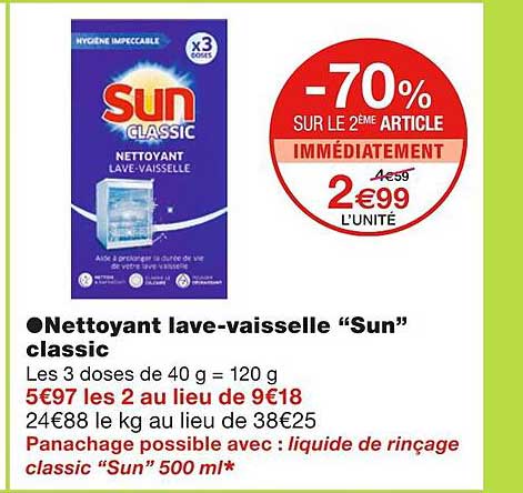 Nettoyant Lave-vaisselle "sun" Classic