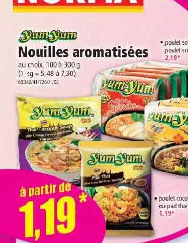 nouilles aromatisées yum yum