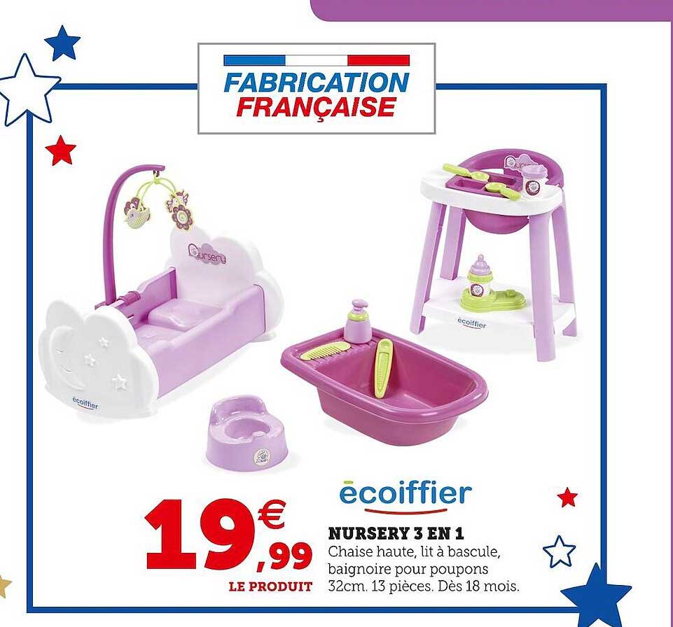 nursery 3 en 1 écoiffier