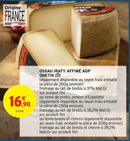ossau iraty affiné aop onetik