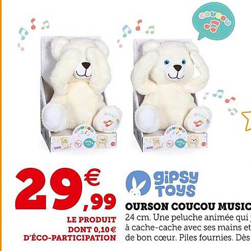 ourson coucou music gipqy toys