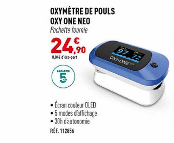 oxymètre de pouls oxy one  neo