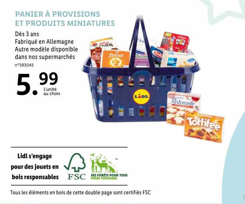 Panier à Provision Et Produits Miniatures