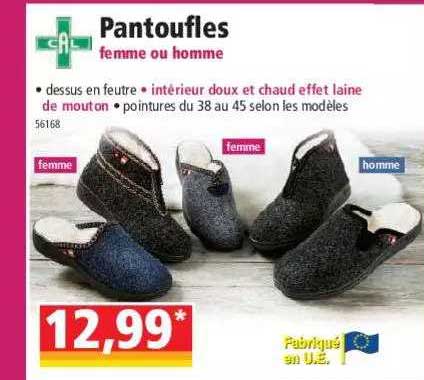 pantoufles femme ou homme cal