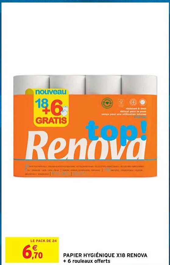 papier hygiénique x18 renova