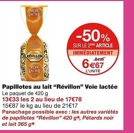 papillottes au lait révillon voie lactée