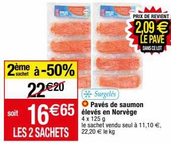 pavés de saumon élevés en norvège