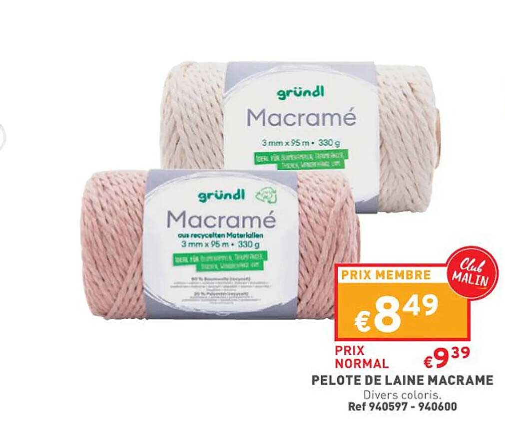 pelote de laine macrame