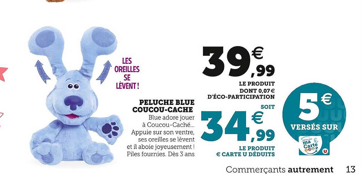 Peluche Blue Coucou-cache