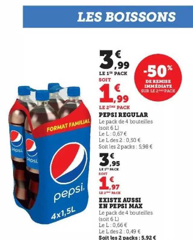 pepsi regular existe aussi en pepsi max