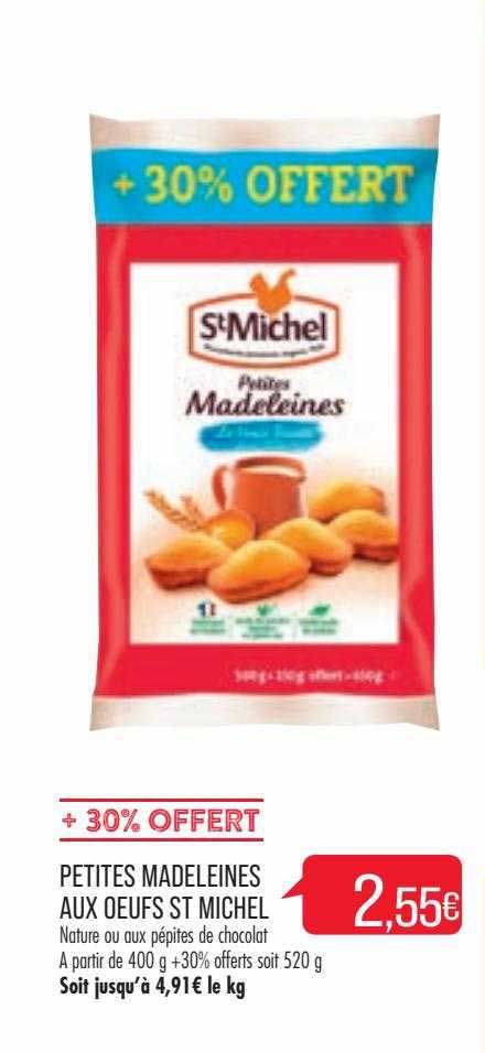 petites madeleines aux œufs st michel