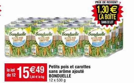petits pois et carottes sans arôme ajouté bonduelle