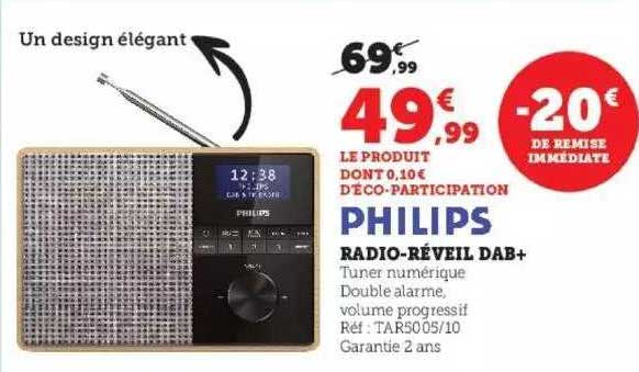 philips radio-réveil dab+