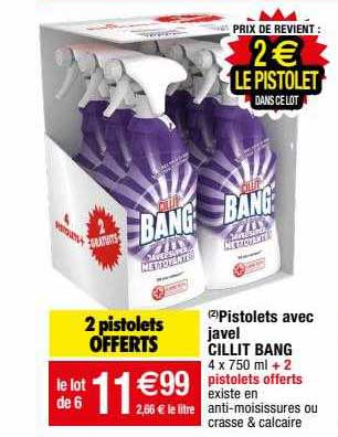pistolets avec javel cillit bang