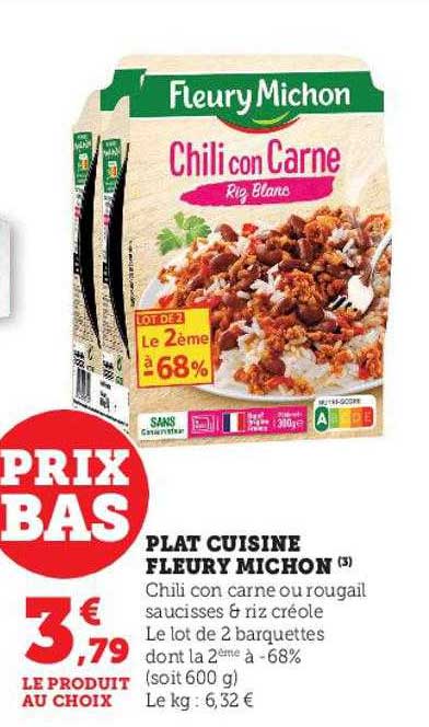 Plat Cuisiné Fleury Michon