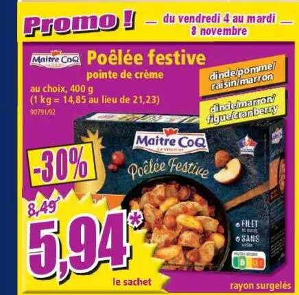 poêlée festive maître coq
