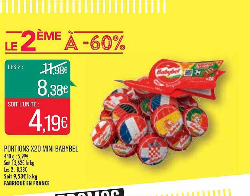 portions x20 mini babybel