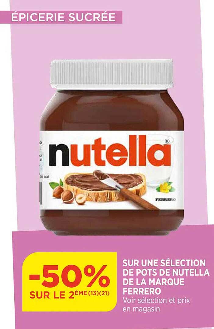 pots de nutella de la marque ferrero