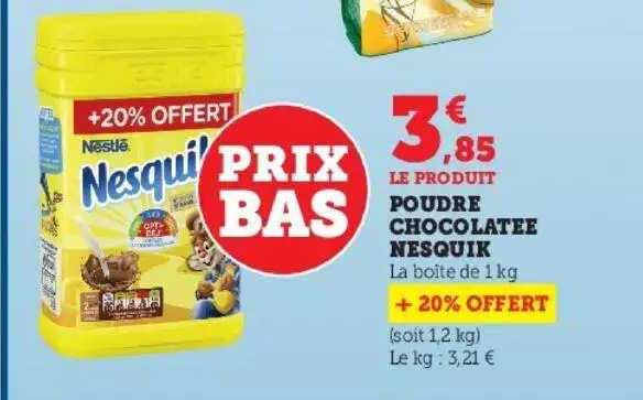 poudre chocolatée nesquik