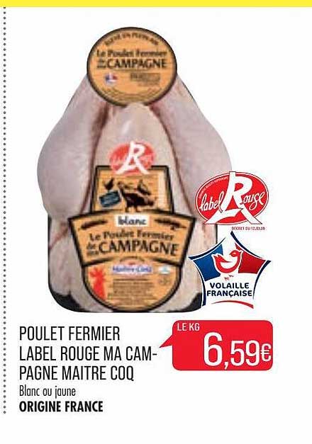 poulet fermier label rouge ma champagne maître coq