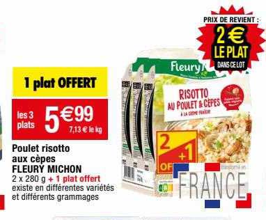 poulet risotto aux cèpes fleury michon