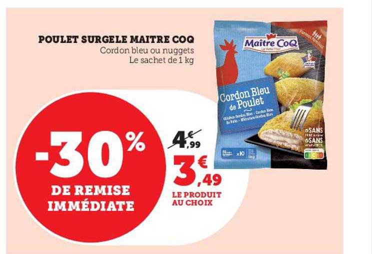poulet surgelé maître coq