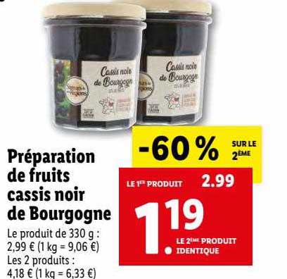 Préparation De Fruits Cassis Noir De Bourgogne