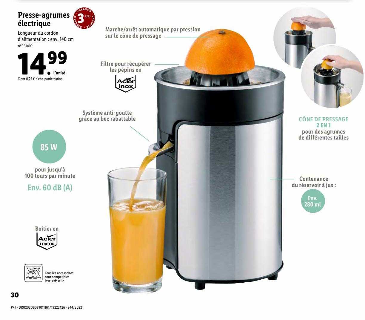 presse-agrumes électrique silvercrest