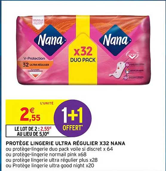 protège lingerie ultra régulier x32 nana