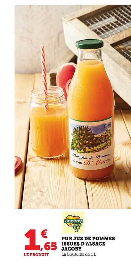 pur jus de pommes issues d'alsace jacoby