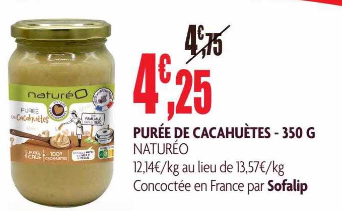 Purée De Cacahuètes Naturéo