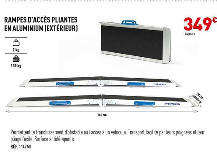 rampes d'accès pliantes en aluminium (extérieur)