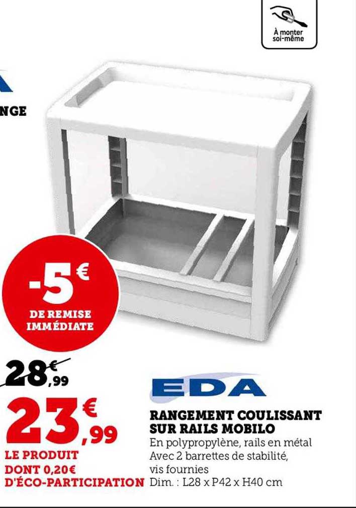 eda rangement coulisssant sur rails mobilo