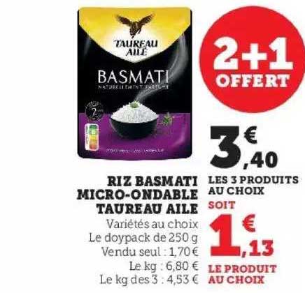 riz basmati micro-ondable taureau ailé