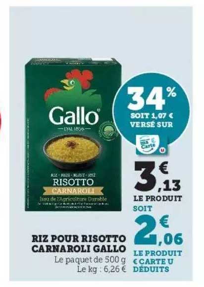 riz pour risotto carnaroli gallo