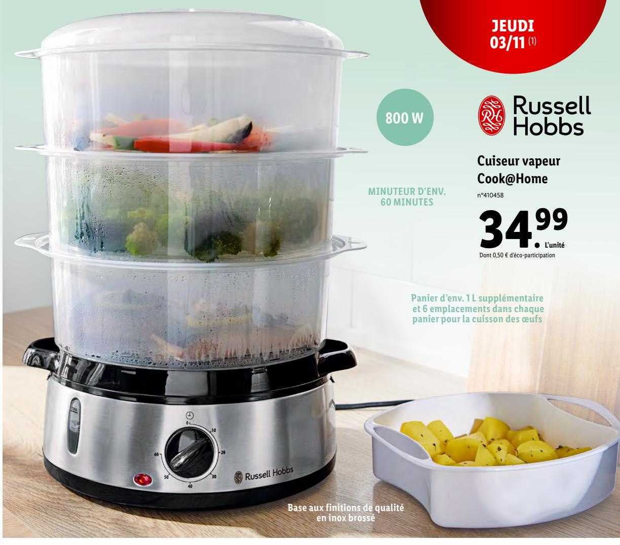 russell hobbs cuiseur vapeur cook@home